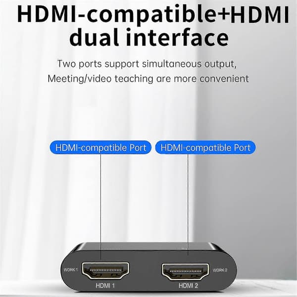 USB 3.0 - kaksois-HDMI-sovitin ulkoiselle videolle - Vain Windows-tuki