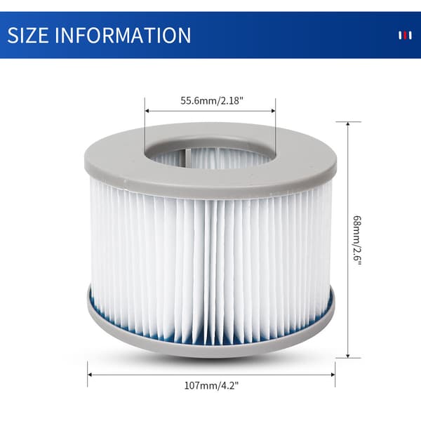 4-pack poolfilterpatroner, uppblåsbara poolfilterpatroner, kompatibla med Mspa BRAST