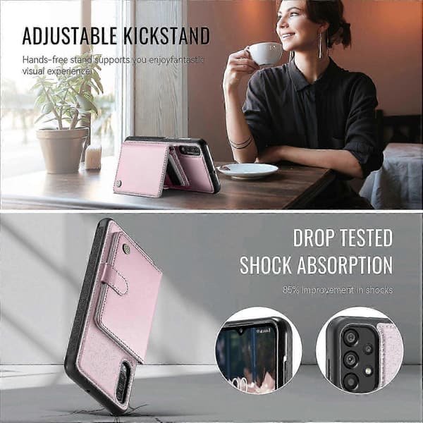 Skinnbakside med RFID-blokkerende kortholder for Galaxy A50