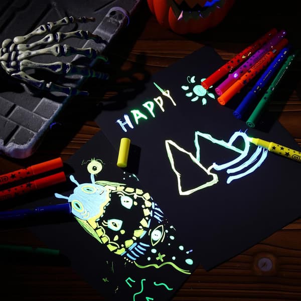 12 stk. selvlysende tuscher, UV neon fluorescerende tuschpenne antal_pakke_antal - item_package_quantity