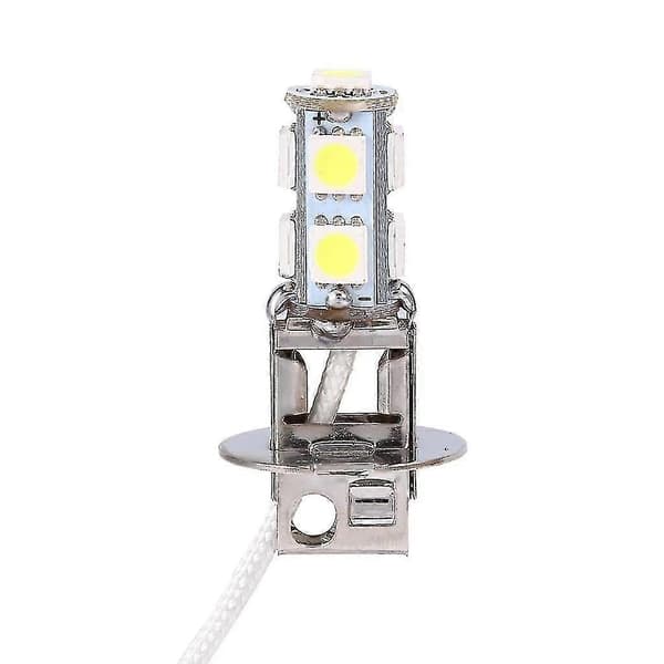 9smd, 2x H3 5050 Hvit 9 Smd Led Xenon Dc12v Bil Tåkelys Lampe Led Lamper 6
