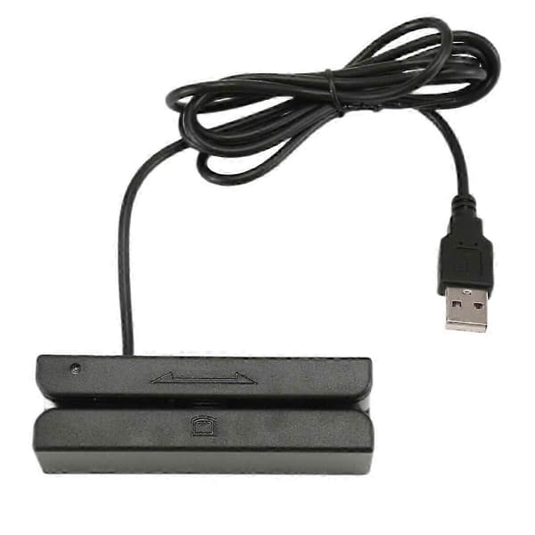 Magnetisk kortleser MSR90 USB-kompatibel med POS-system Svart Svart