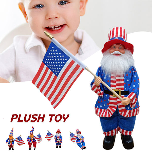 Independence Day Uncle Sam PVC Action Figure Desktop Decorative Ornament C C