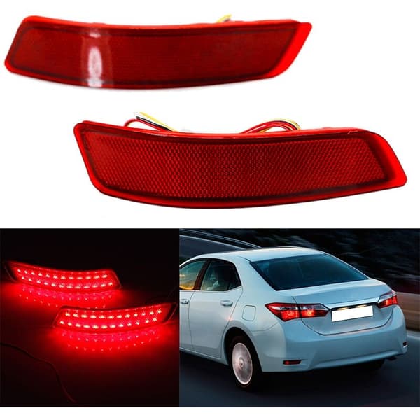 Dimljus Bil Bakre Stötfångare Reflektor Blinkers Led Bromsljus För 2014 2015 2016 2017 2018