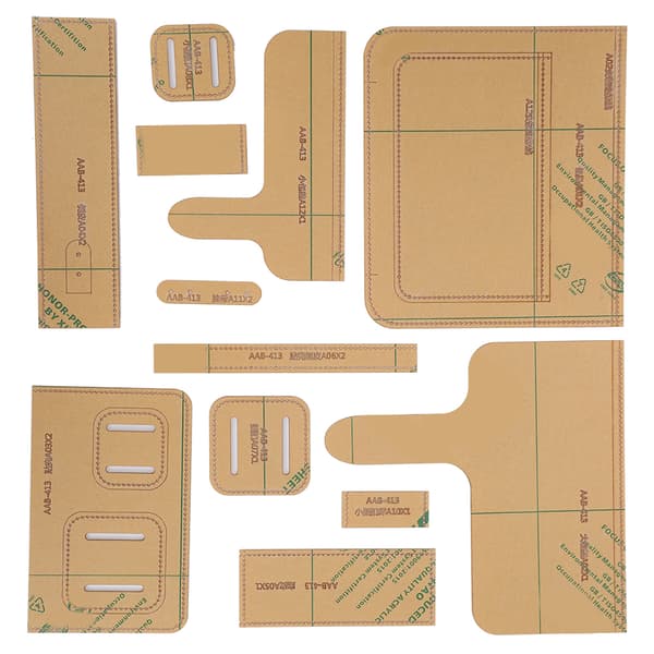 12 Pcs Shoulder Bag Acrylic Template Leather Pattern DIY Handmade Drawing Craft Material