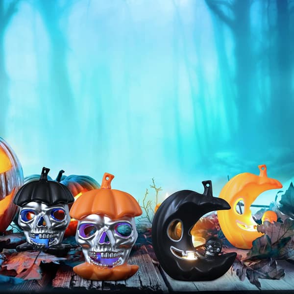 Halloween-lamper, 4 stk. Halloween dekorative lamper batteridrevet