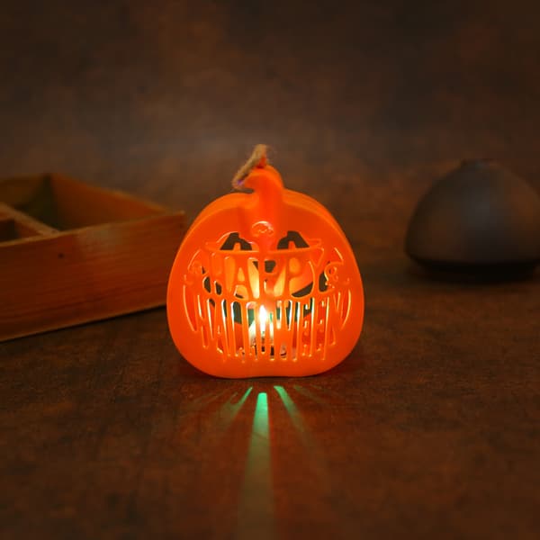 3-pak Halloween Ny Græskarlampe LED Kranie Elektronisk Farverig C