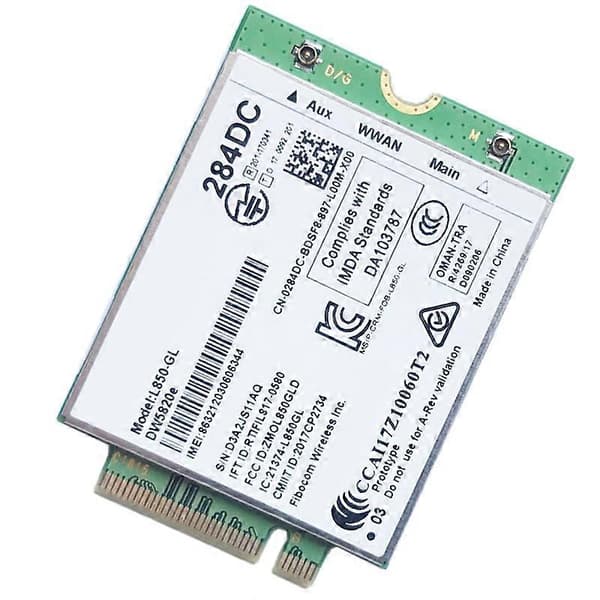 DW5820E L850- LTE 4G-kortmodul 0284DC 284DC til bærbar computer 3500 5400