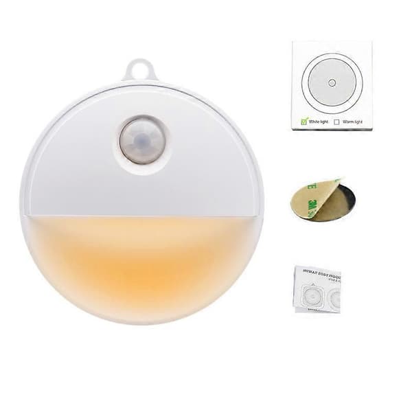 Natlampe med bevægelsessensor, LED-natlampe Varmt lys