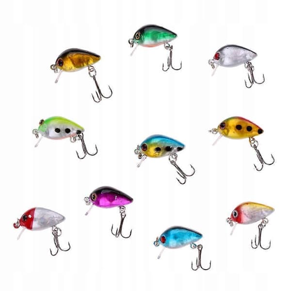 10 stk./parti Små Top Water Fiske Wobblers