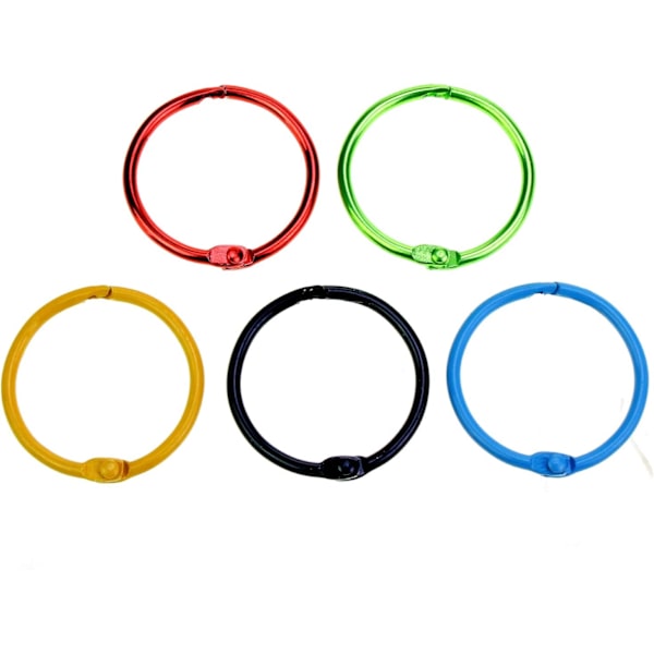 Bogring 45 mm Løsblad Metalfarve Bundet Ring Ring til Scrapb