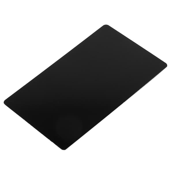 100 stk. sorte visitkort i aluminium, der kan graveres, blanke, 0,22 mm tykke