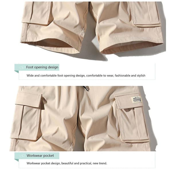 Herreshorts til sommer, afslappede, komfortable, alsidige shorts med snøre til udendørs brug