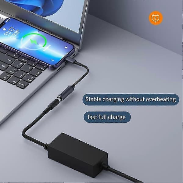 DC-naaras-USB C PD-uros-virtalatauskaapeli, 100 W DC4506 Type-C-latauskaapeli puhelimille