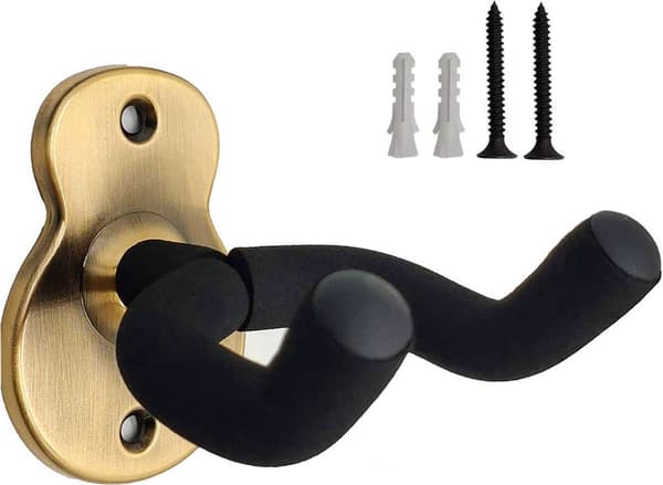Guitar Stand, Wall Mount Hook, Metal, 2-Pack, Universal for Guitar