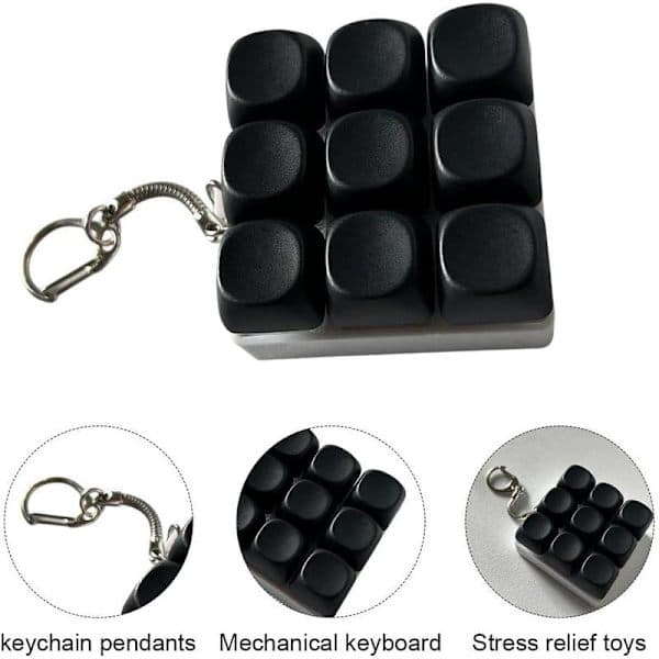 Näppäimistön Fidget-lelu Avaimenperä Näppäimistön Napsautin Avaimenperä Fidget Aistilelut Decompressioniin