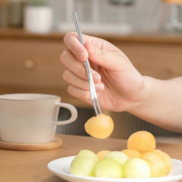 Fruktgafler i rustfritt stål 4 stk/sett Kake Dessert Smaksgaffel_tfrf