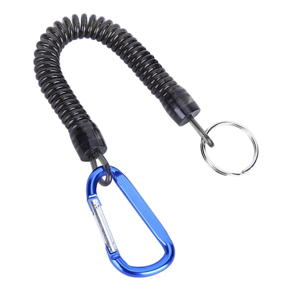 Missing Line with Carabiner 90cm Flexible Connection Hanging Buckle Anti-Lost Strap (Blue Hanging Buckle)