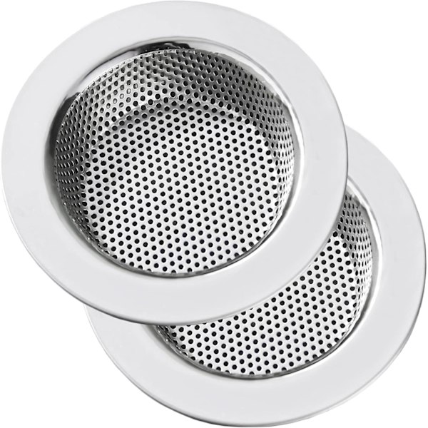2-delt vaskefilter, vaskefilter i rustfrit stål, metalfilter til badeværelses- og vaskefilter 7,5 cm
