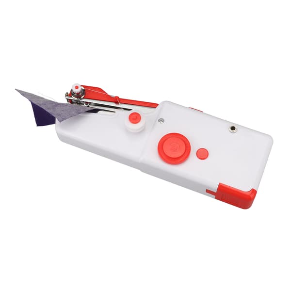 Handheld Sewing Machine Mini Professional Battery Powered Ergonomic Portable Electric Sewing Machine for Beginners Red
