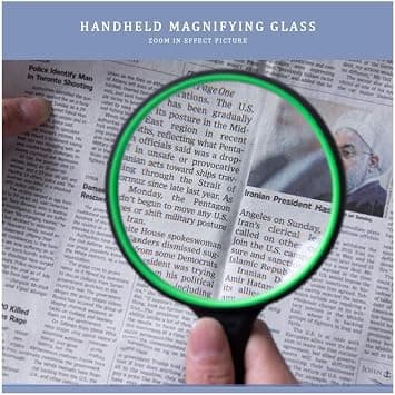 Magnifying Glass, 10x Handheld Reading Glass 75mm Magnifier