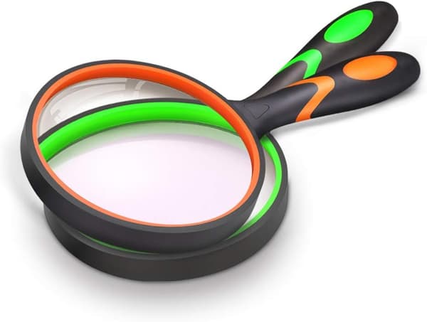 10x Magnifying Glass with Non-Slip Soft Rubber Grip and 75mm Magnifying Lens