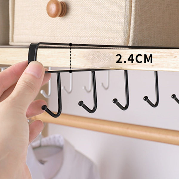Kitchen Hanging Hook Rack Non-marking Nail-free Iron Storage Rack for Kitchen White 3PCS White 3PCS