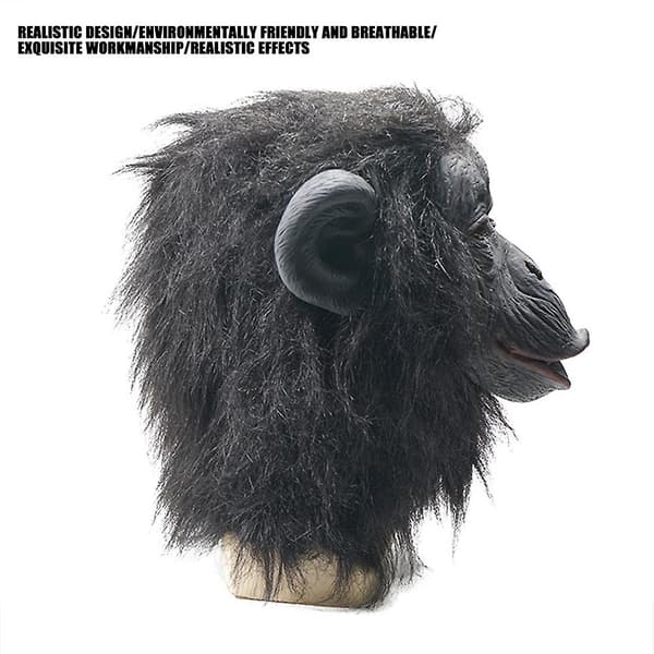 Halloween Ape Cosplay Maske Heldekkende Latex Hodeplagg for Voksen