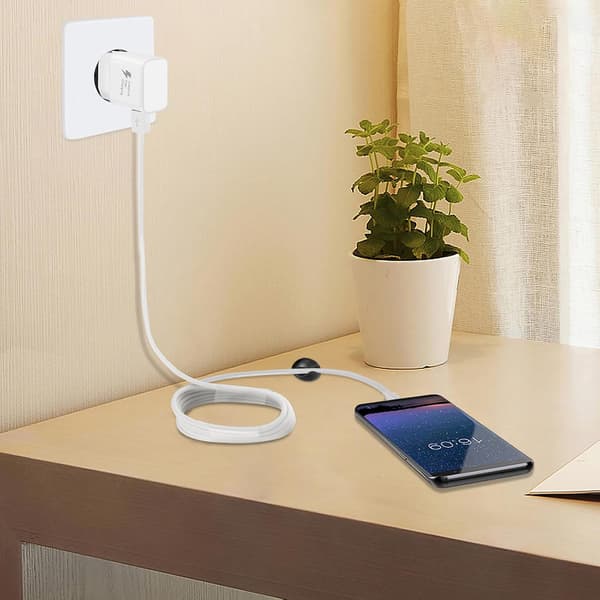 Rask lader, 1,2 m kabel, kompatibel med Samsung Galaxy S22 S21 S20 S8 S10 S9 Plus Note 7 8 9 10 A53 LG, HTC-FA- hvit white