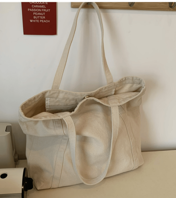 Canvas taske, ny koreansk version, forår og sommer, stor kapacitet