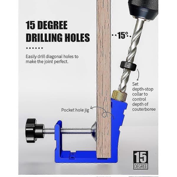 Lommetyve Jig Kit, Lommetyve Guide Jig Sæt Til 15 D Hul, Til Bor