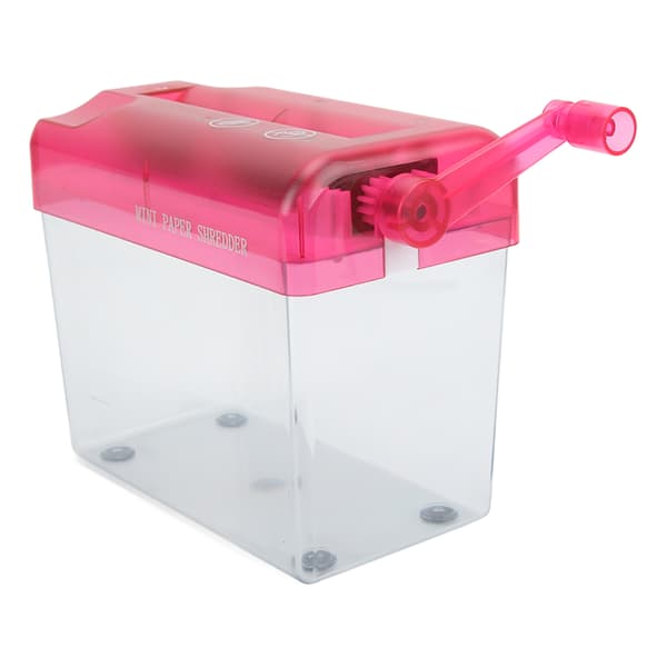Manual Shredder Fully Transparent Silent Compact Structure Non-Slip Mini Shredder for Office School