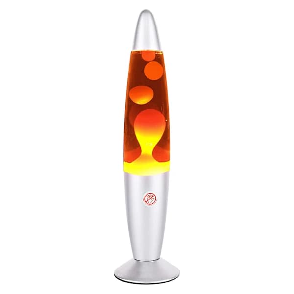 Ny futuristisk orange lavalampe med afbryder
