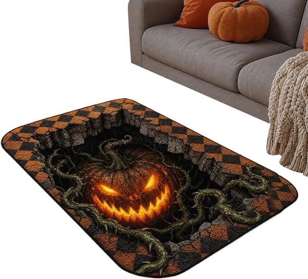 Halloween-teppe – gotisk teppe, dekorativt, for innendørs bruk -