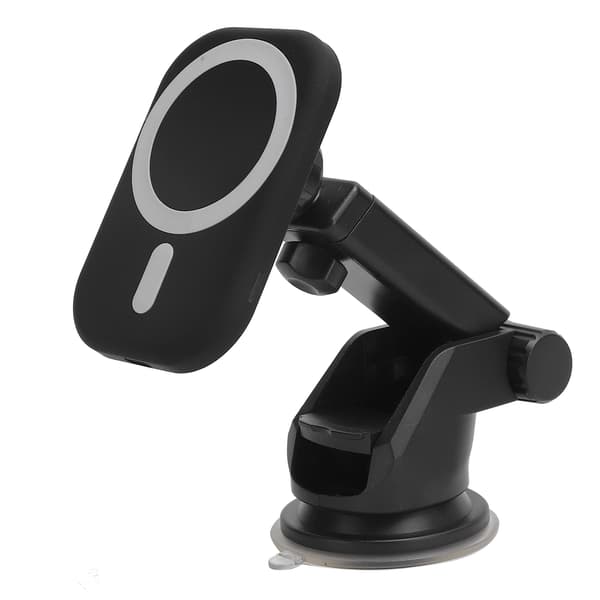 Magnetic Car Phone Holder with 15W Wireless Charging Pad for iPhone 12