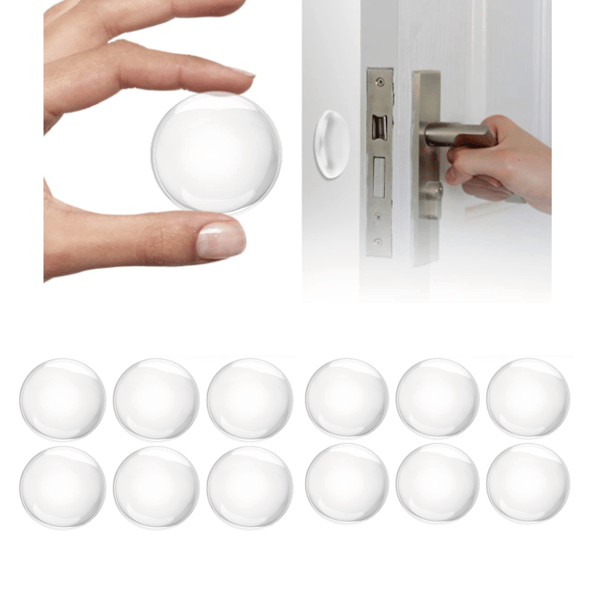 12 transparente dørstoppere