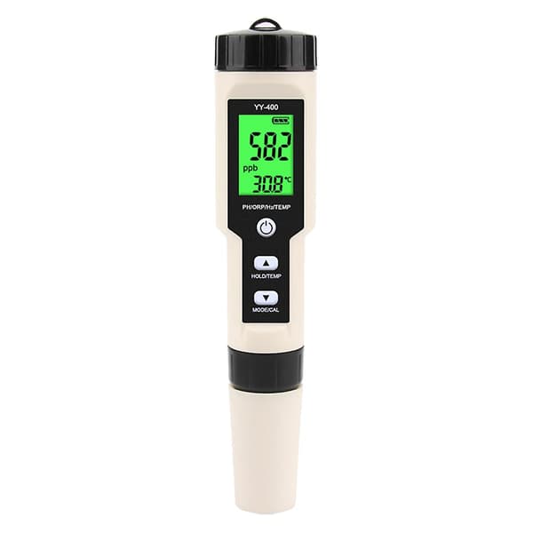 4 i 1 YY-400 PH/ORP/H2&TEM Måler Digital Brintionkoncentrationstester til Akvarium, Pool, Baggrundsbelysning