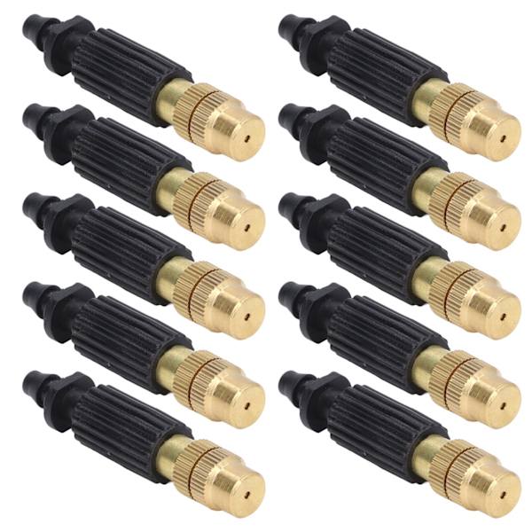 [KK]10 pcs Atomizing Nozzle Brass Plastic Micro Mist Sprayer Head Compatible with Garden Irrigation