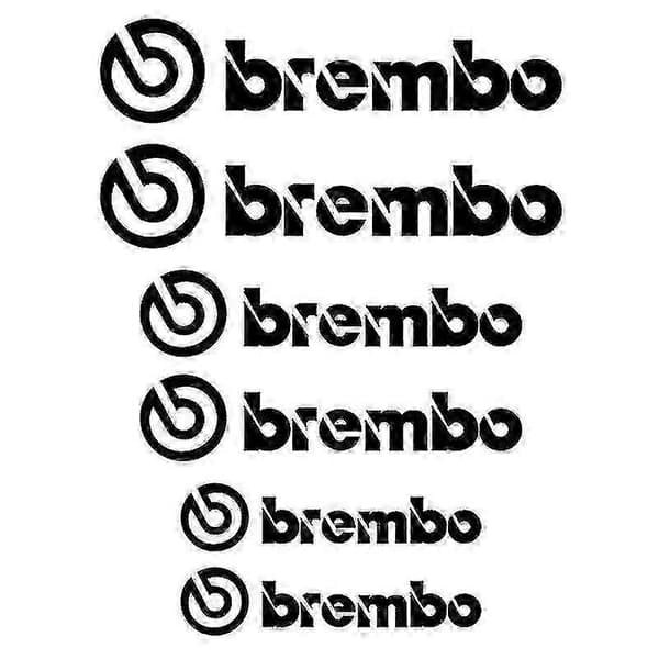6pcs Car Brake Caliper Sticker For Brembo Reflective Letters Vehicle Decal Zzj Silver Silver
