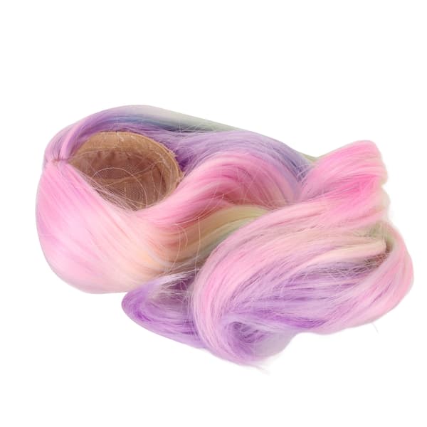 1/6 BJD Doll Wig Simulation Scalp Soft High Temperature Silk Doll Replacement Hair Wig for 15.5-17cm Head Circumference Iridescence