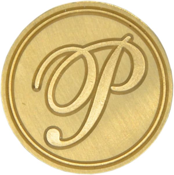 Voksseglstempel bokstav A-Z, Alfabet initialseglstempel for jule- og takkekort, bryllupsinvitasjon W-S-2 (bokstav P)