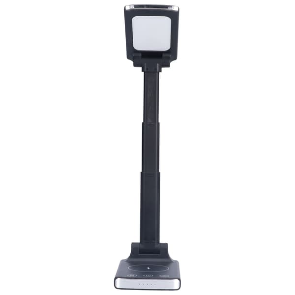 Wireless Charger Lamp, Lifting and Foldable Portable Three-Speed Lamp, Eye Protection Touch Desk Lamp (Black)