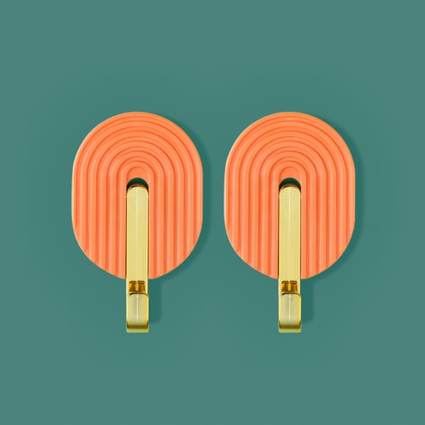 Itsekiinnittyvä seinäkoukku, monitoiminen, rei'ittämätön pyyhekoukku, oranssi, 2 kpl Orange 2 Pack