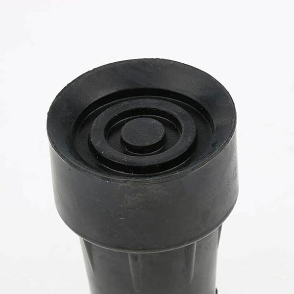 Pakke med 4 standard skridsikre stokkespidser, sorte gummispidser - 19 mm