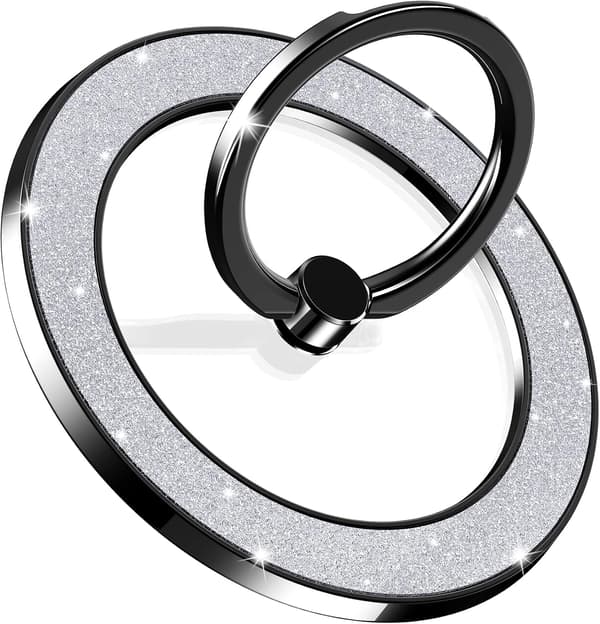 Magnetisk telefonringholder til MagSafe, med 360° rotation, kompatibel med iPhone MagSafe-tilbehør