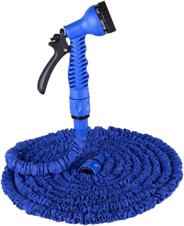 Expandable Garden Hose - 15 Meter Heavy Duty Water Hose, Retractable Hose - Anti-Leak with 7-Function Spray Nozzle