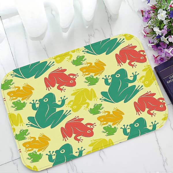 Frogs Pattern Doormat Entrance Mat Area Rug Floor Mat Home Decor 40x60 cm