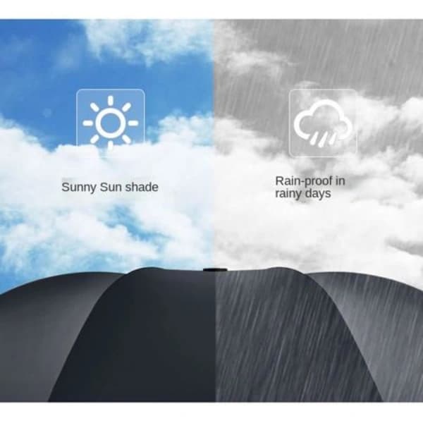 Anti-UV Paraply Bærbar Sammenfoldelig Regn Automatisk Åbning / Marineblå