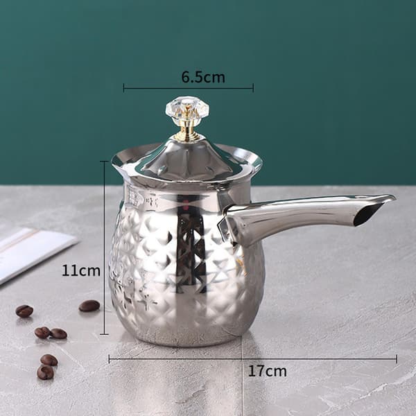 Tyrkiske kaffekanner Matkvalitets multifunksjonell smeltegryte for å lage varm melk Gull Gull 200 ml 200Ml Glod