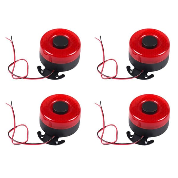 4X DC 12V-24V 105DB Auton Varoitussireeni Äänitorvi Peruutushälytin LED-peruutusvalolla autoon